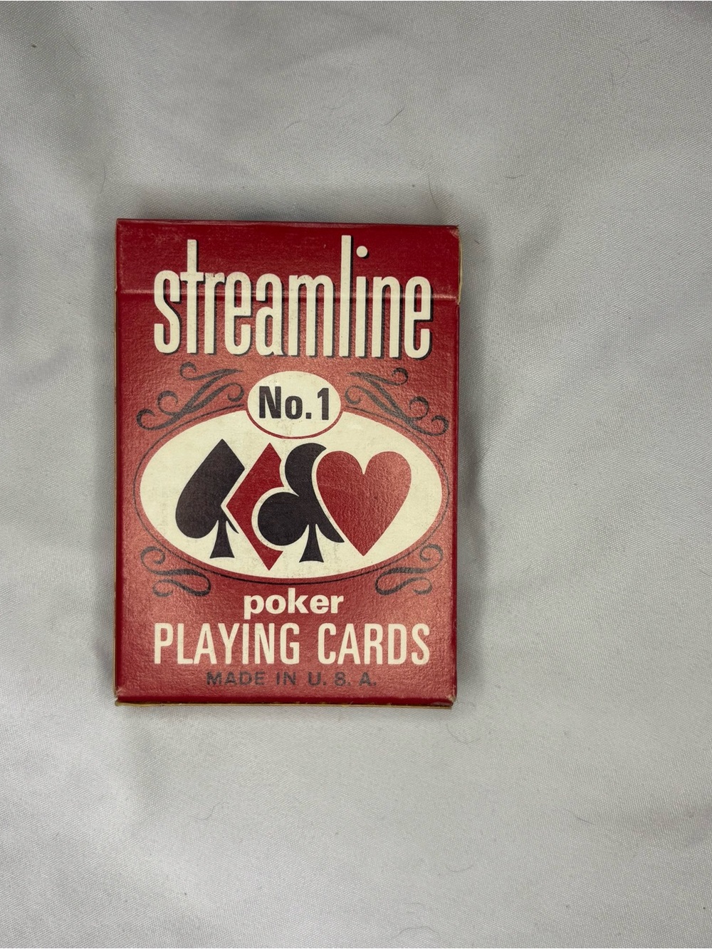 Vintage Sealed Steamline No.1 Red Poker Playing Cards